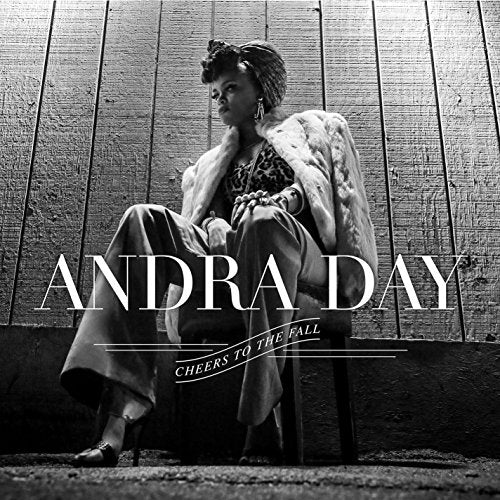 Andra Day album cover, black and white portrait of a seated woman.