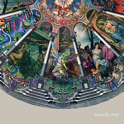 CD cover: surreal collage with figures, columns, and a butterfly.