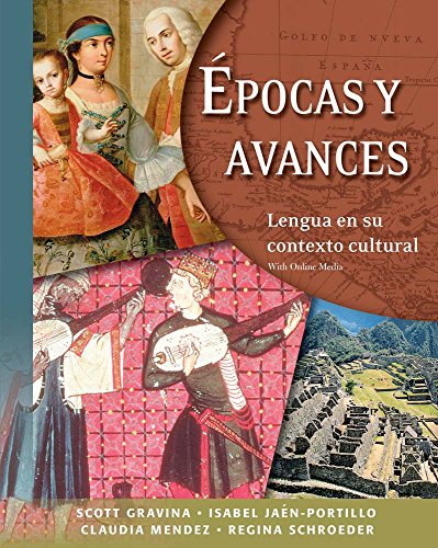 Textbook cover with historical paintings, maps, and Inca ruins imagery.