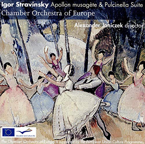 CD cover: dancers in a pink and blue painted forest scene.