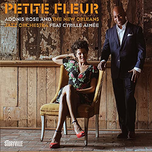 CD cover featuring Adonis Rose and Cyrille Aimée in formal wear.