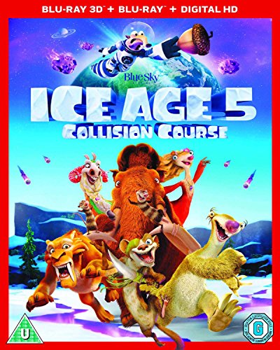 Ice Age 5: Collision Course Blu-ray cover with animated characters and space debris.