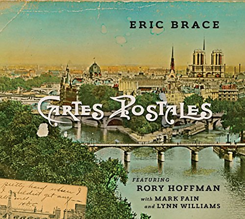 CD cover for Eric Braceās āCartes Postalesā featuring a Parisian cityscape.