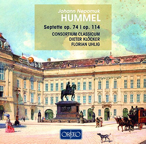CD cover: Hummel's Septette with a painting of a palace square.