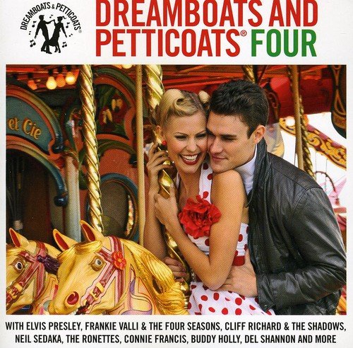 CD cover: Couple on a carousel, āDreamboats and Petticoats Fourā title.