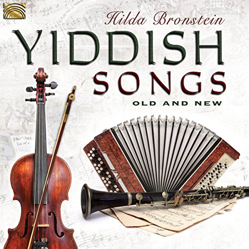 CD cover for Hilda Bronstein’s “Yiddish Songs” with violin and accordion.