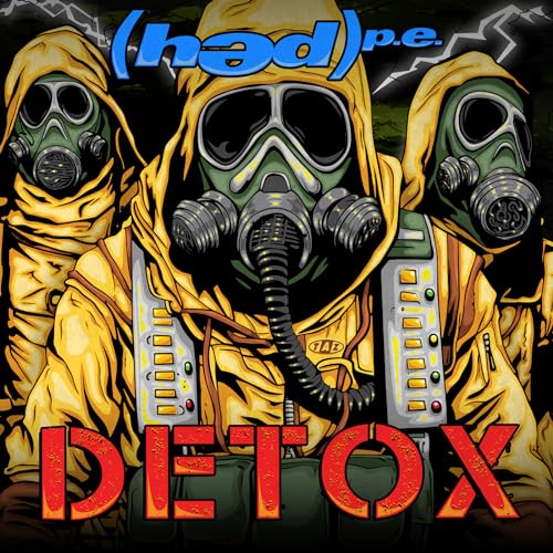 CD cover for (hed) p.e.’s “DETOX” featuring three figures in gas masks.