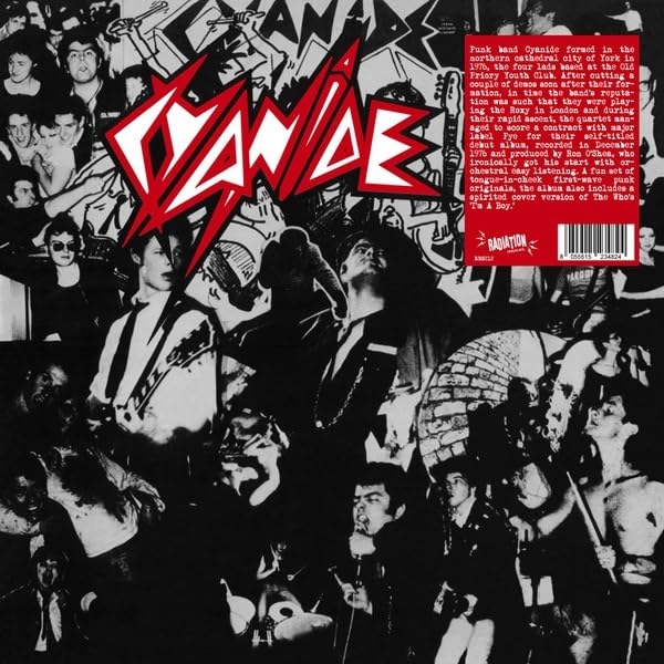 Album cover for Cyanide, featuring a collage of punk rock faces.
