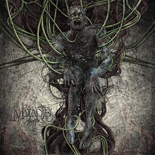 Dark album cover featuring a distorted, decaying figure entangled in vines.