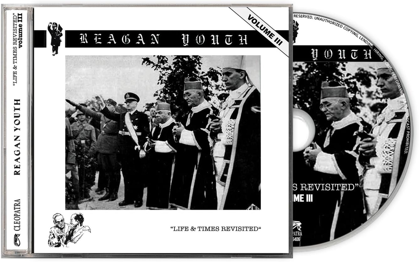 CD case for Reagan Youth Volume III, featuring a black and white photo.