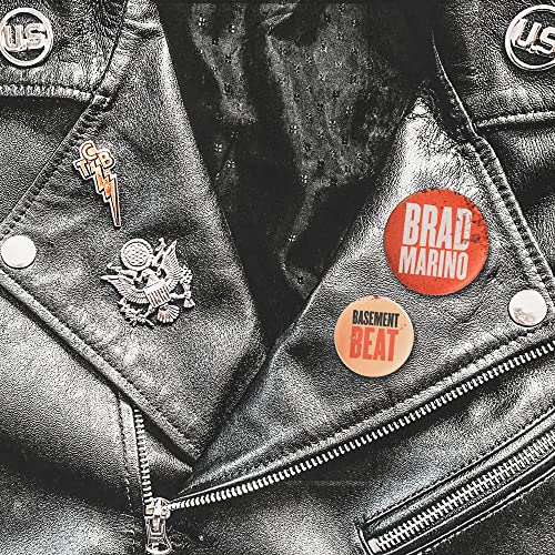Black leather jacket with pins for Brad Marino’s “Basement Beat” CD.