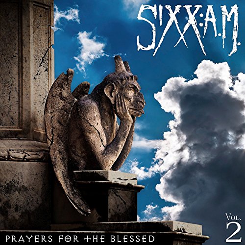 Sixx: A.M. album cover featuring a stone gargoyle against a cloudy sky.