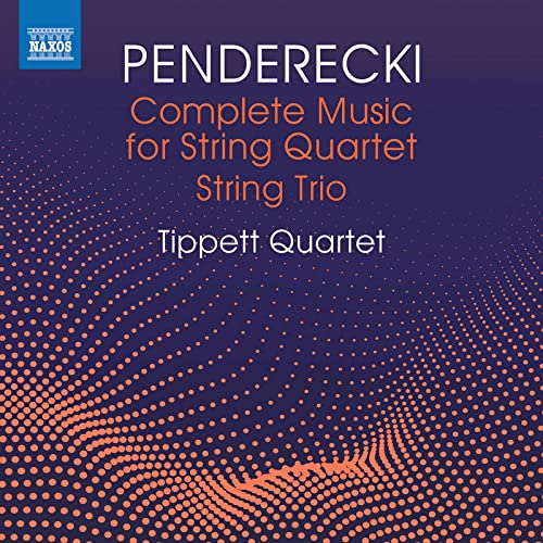 CD cover for Penderecki’s string quartet music by the Tippett Quartet.