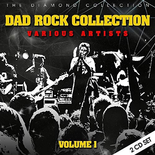 CD cover for “Dad Rock” compilation featuring a silhouetted band onstage.