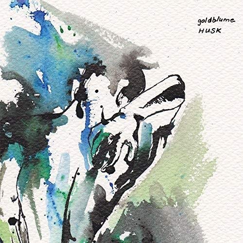 CD cover for "Husk" by goldblume, with abstract watercolor painting.