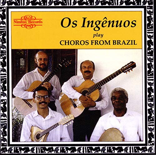 CD cover featuring four musicians playing Brazilian guitar and percussion.