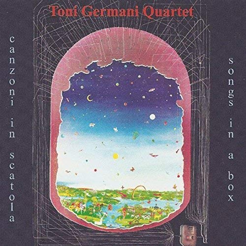 CD cover for Toni Germani Quartet’s “Canzoni in Scatola” with painted night sky.