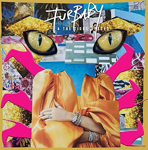CD cover with collage of cat eyes, hands, and bright pink shapes.