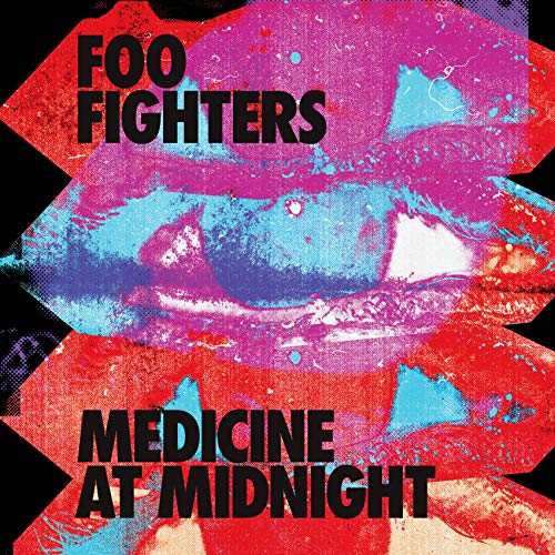 Foo Fighters album cover, “Medicine At Midnight,” with abstract colorful lips.