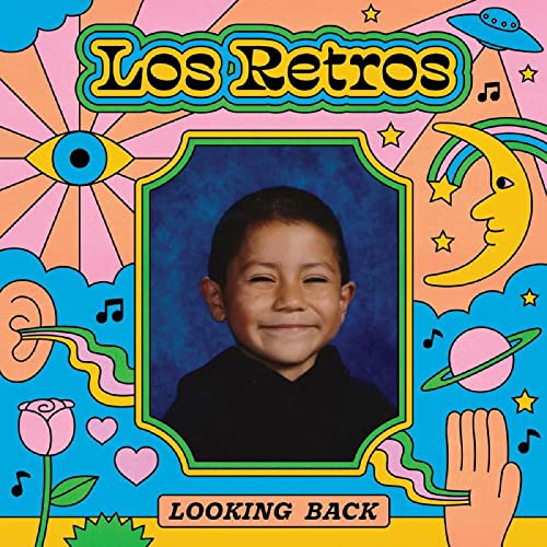 Album cover for Los Retros - Looking Back, featuring a child’s portrait.