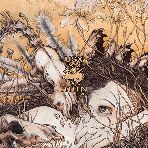CD cover art: skull, woman’s face, and floral elements in a sketch style.