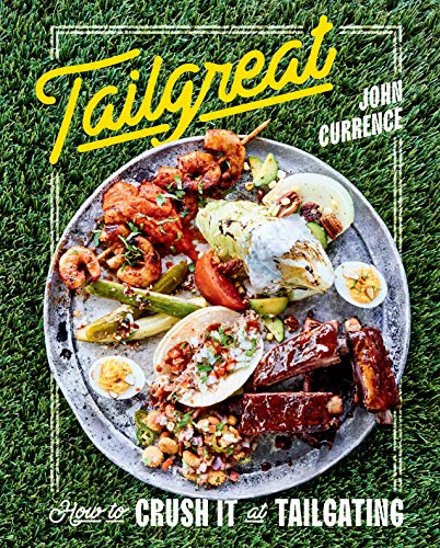 Cookbook cover featuring grilled food on a plate against a green background.