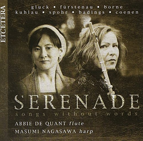 CD cover featuring two women with a flute and harp, titled "Serenade.