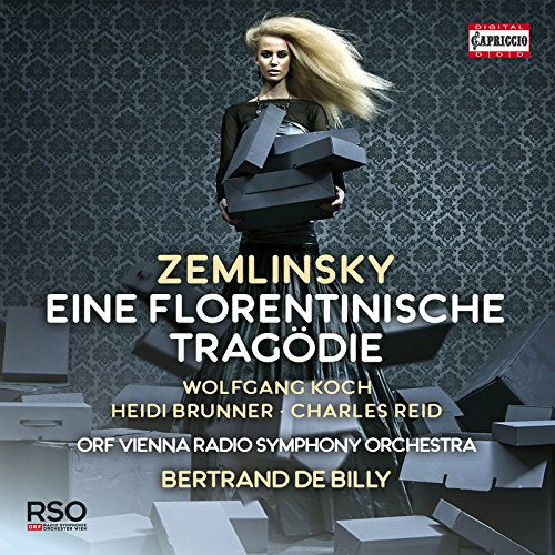 CD cover for Zemlinsky’s “Eine Florentinische Tragödie” featuring a woman in black.
