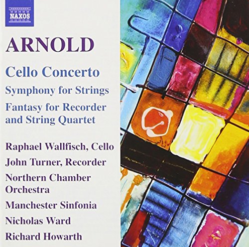 CD cover for Malcolm Arnold’s Cello Concerto with abstract art.