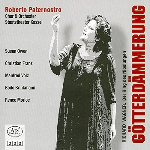 CD cover for Wagner’s *Götterdämmerung* featuring a soprano in black dress.
