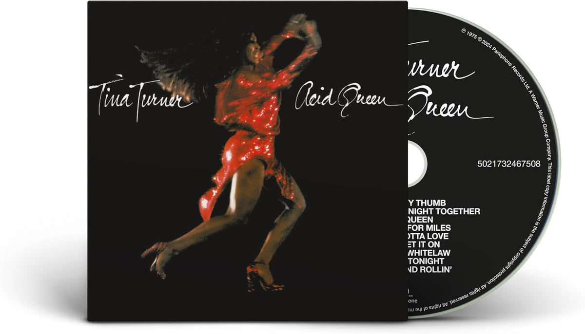 CD cover for Tina Turner’s “Acid Queen” featuring a dramatic portrait.