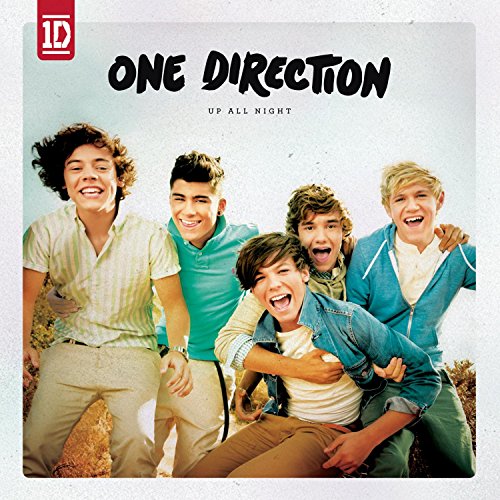 Album cover for One Direction’s “Up All Night” featuring five young men.