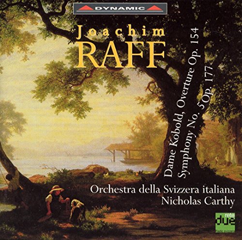 CD cover for Joachim Raff’s “Dame Kobold” featuring a landscape painting.