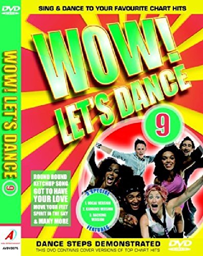 DVD cover for "Wow! Let's Dance - Vol. 9" featuring dancers and bright colors.