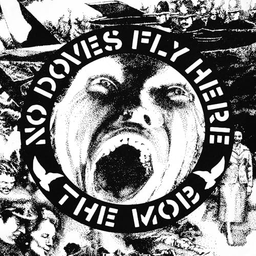 Black and white album cover featuring a screaming face within a circular design.