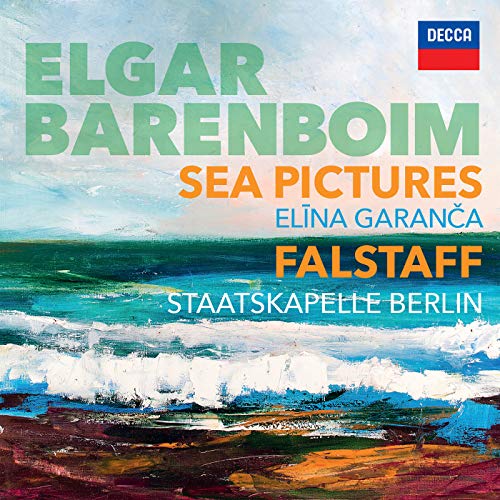 CD cover for Elgar’s “Sea Pictures” and “Falstaff”, with ocean painting.
