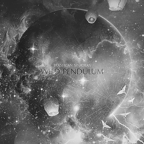 Album cover for Trashcan Sinatras’ “Wild Pendulum” featuring a cosmic, swirling design.