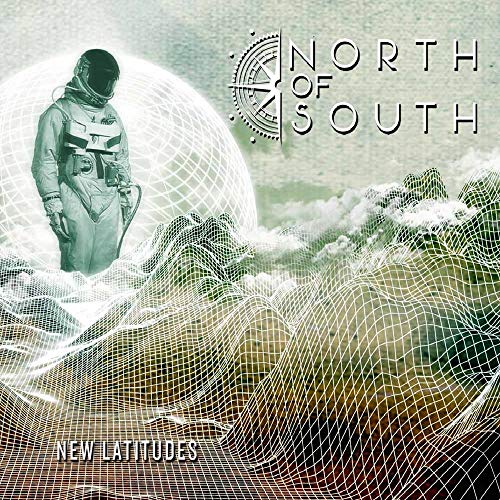 CD cover: astronaut, compass, grid, and landscape in a surreal collage.