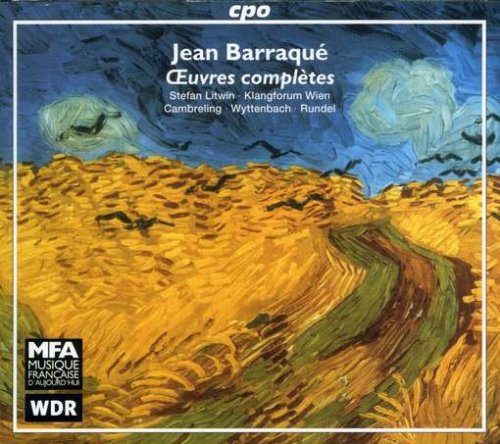 CD cover for Jean Barraqué’s complete works, featuring a yellow field and birds.