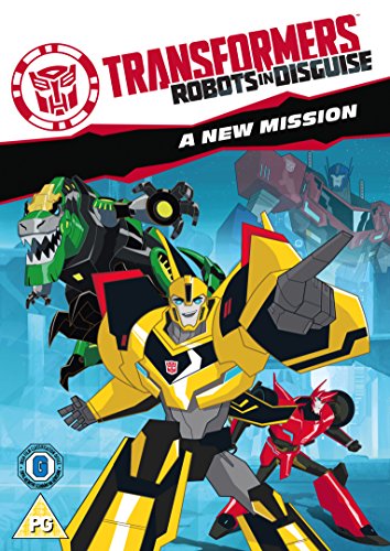 DVD cover featuring colorful cartoon Transformers characters, including Bumblebee.