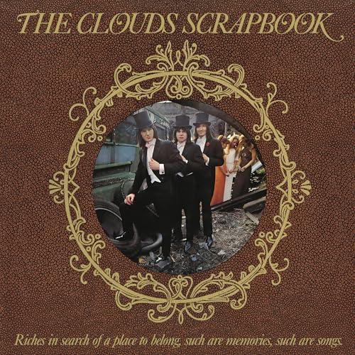 The Clouds’ “Scrapbook” vinyl album cover featuring a band portrait in a frame.