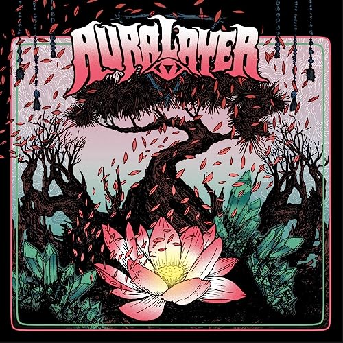 Album cover with a stylized tree, lotus flower, and crystal imagery.