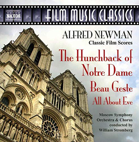 CD cover featuring Notre Dame cathedral and film score titles.