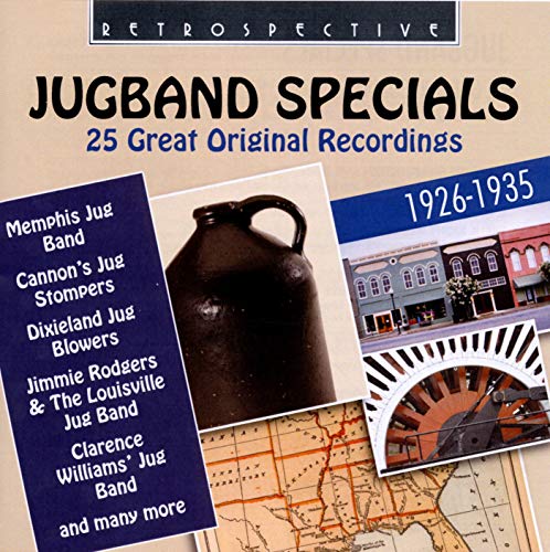 CD cover for "Jugband Specials" featuring musicians and a jug.