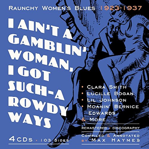 CD cover for “Raunchy Women’s Blues 1923-1937” featuring a vintage illustration.