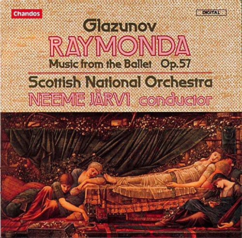 CD cover for Glazunov’s “Raymonda” with painting of reclining figures.