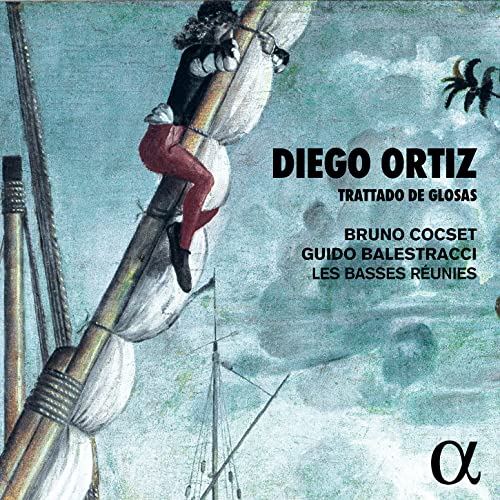 CD cover: painting of a figure climbing ship masts, text “Diego Ortiz”.