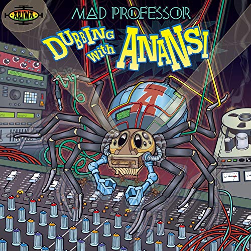 CD cover for Mad Professor’s “Dubbing With Anansi” featuring a robotic spider.