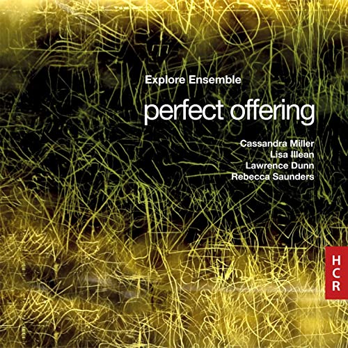 CD cover for "Perfect Offering" by Explore Ensemble, with abstract gold lines.