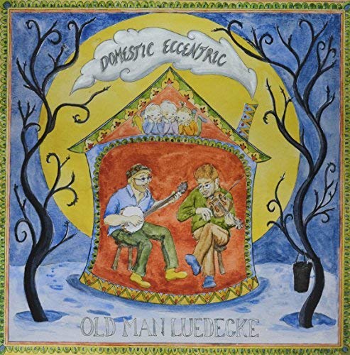 Painted album cover featuring musicians playing inside a colorful, whimsical house.